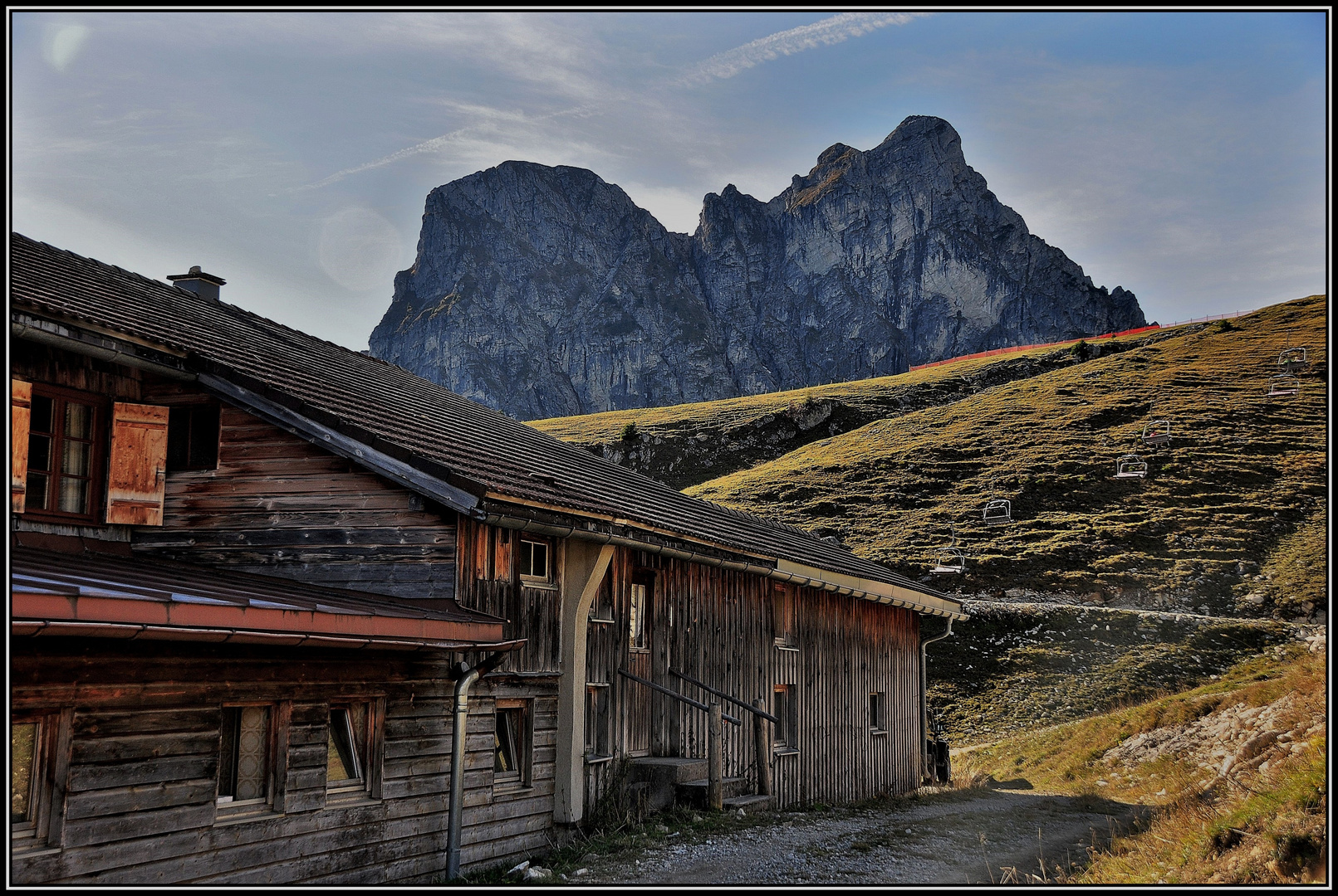 Blick von der Hochalphütte ( 1510 m ) ...