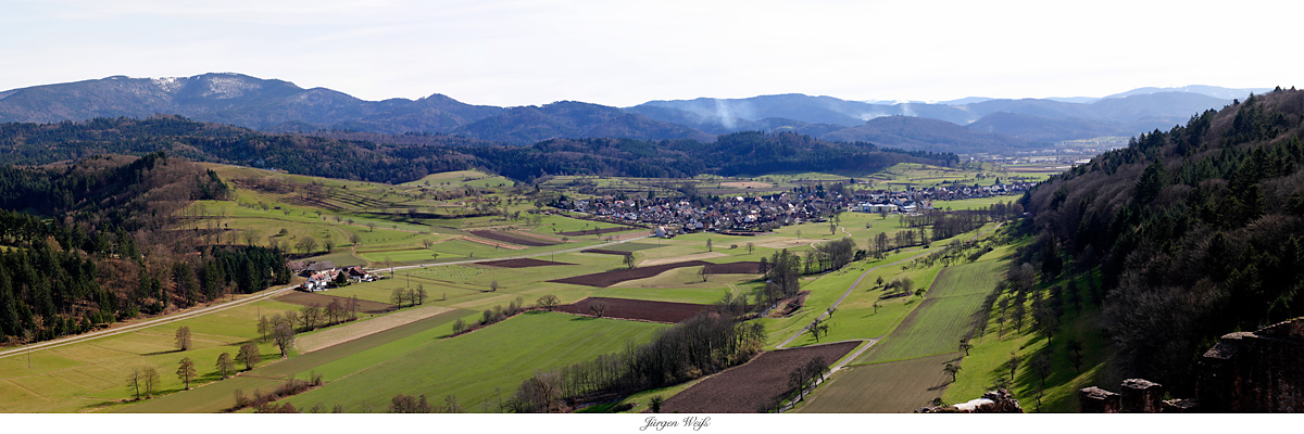 Blick von der Hochburg nach Sexau