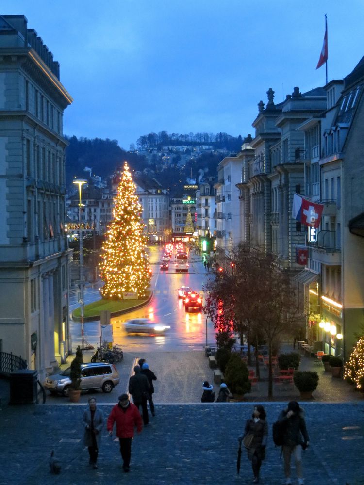 Blick von der Hofkirche ...