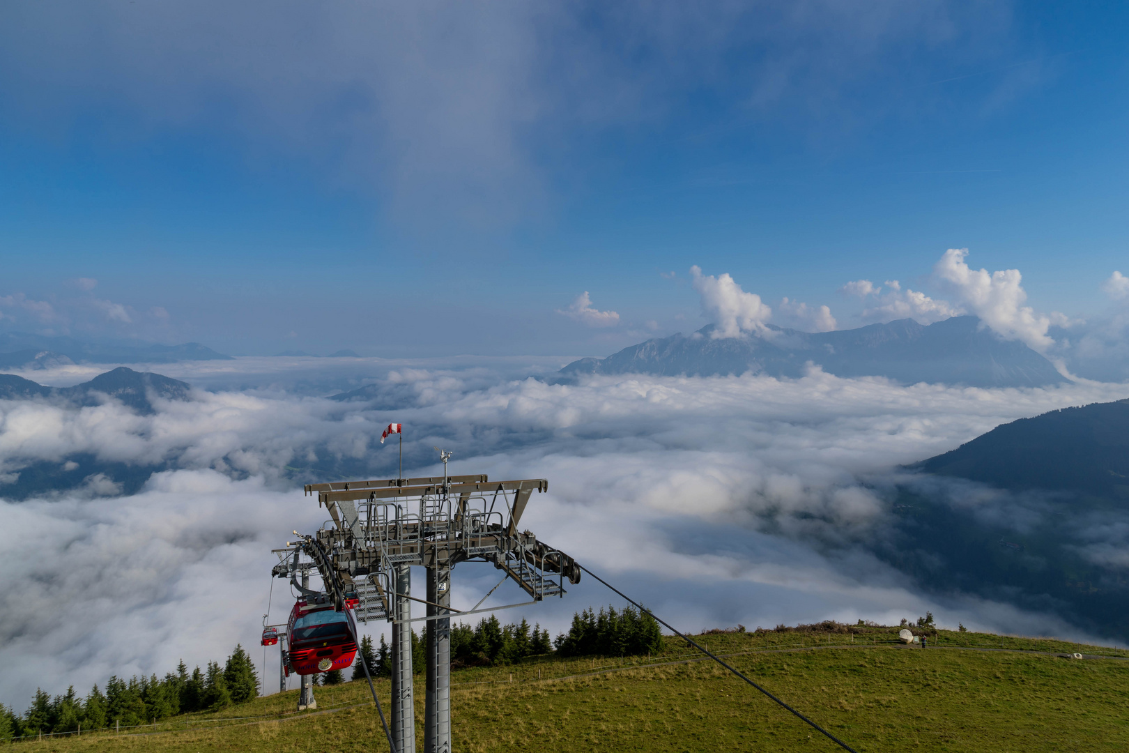 Blick von der Hohen Salve auf den Wilden Kaiser