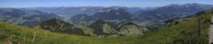 Blick von der Hohen Salve in Österreich in Richtung Oberbayern