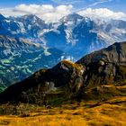 Blick von der Hohen Sulegg (2413 m) auf Eiger, Mönch und Jungfrau