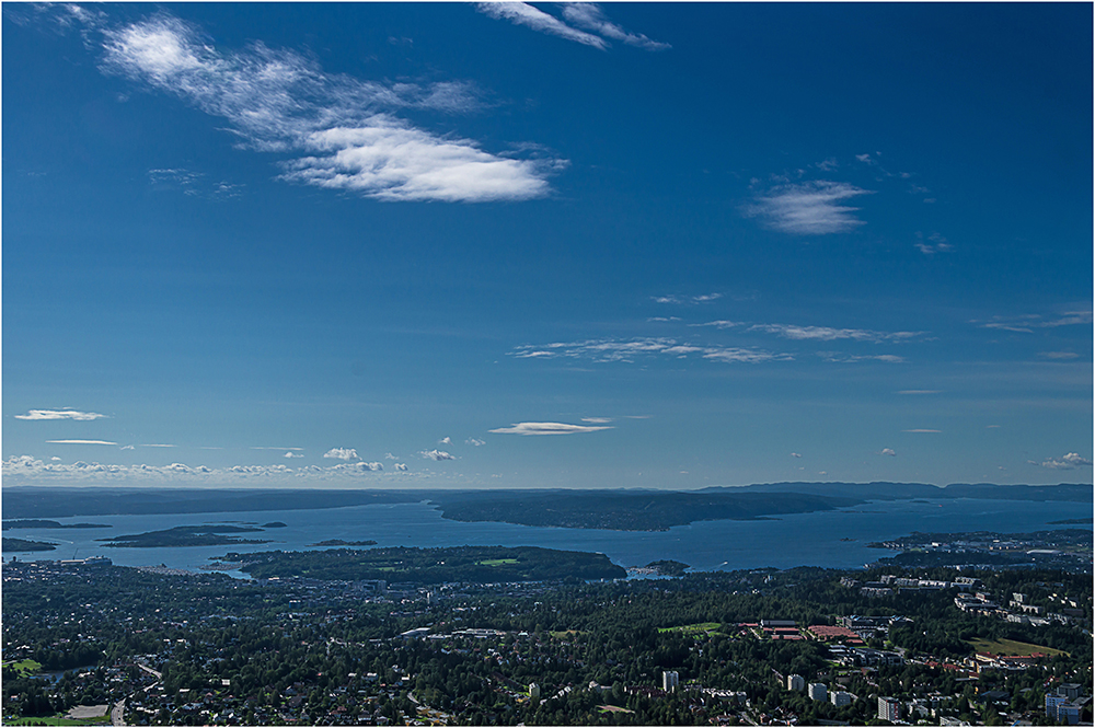 Blick von der Holmenkollen-Sprungschanze