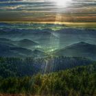 Blick von der Hornisgrinde über Rheinebene bei Baden-Baden