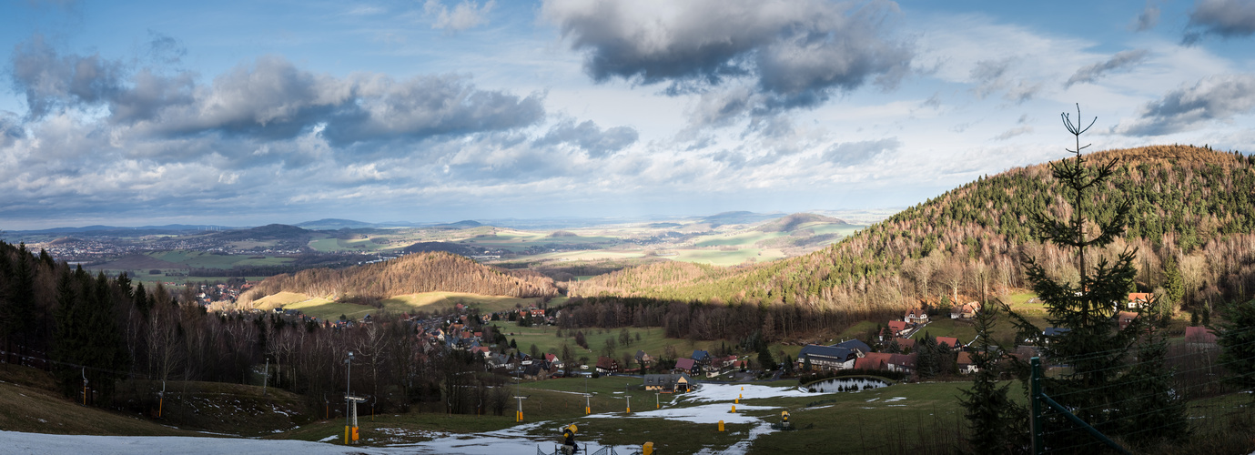Blick von der Hubertusbaude am Lauschehang | Waltersdorf im Zittauer Gebirge