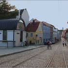 Blick von der Jahrtausendbrücke ...