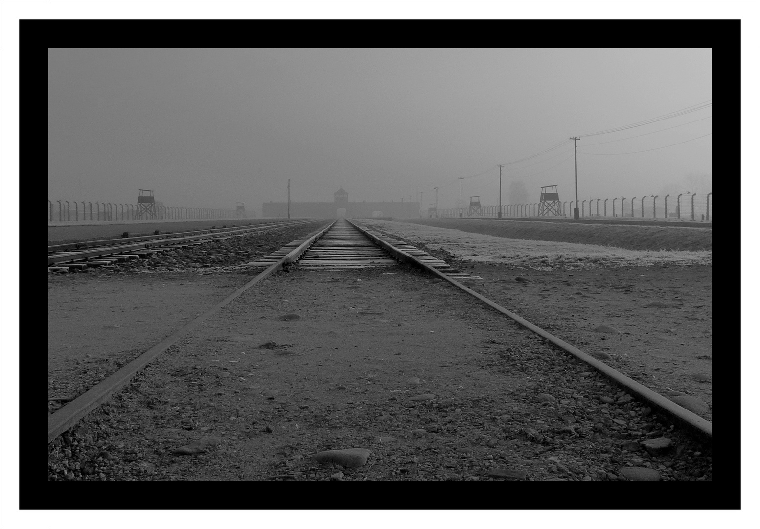 Blick von der "Judenrampe" in Birkenau