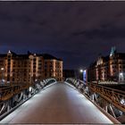 Blick von der Jungfernbrücke auf die Speicherstadt II