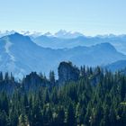 Blick von der Kampenwand auf die Alpen