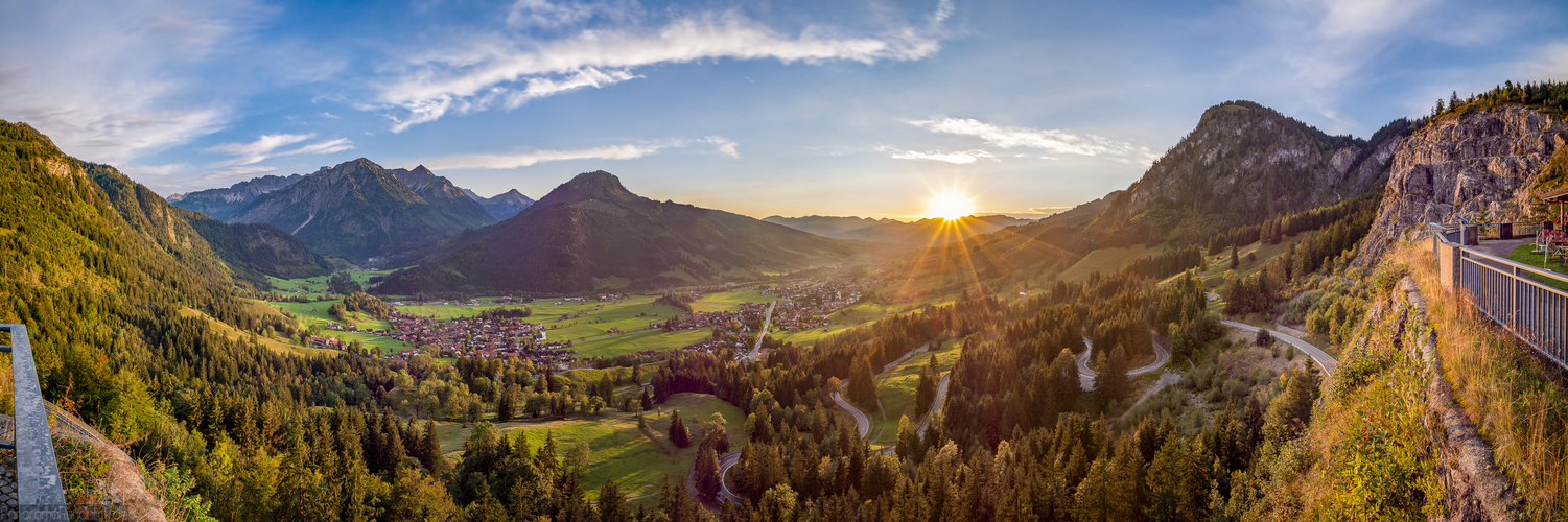 Blick von der Kanzel in Richtung Bad Hindelang