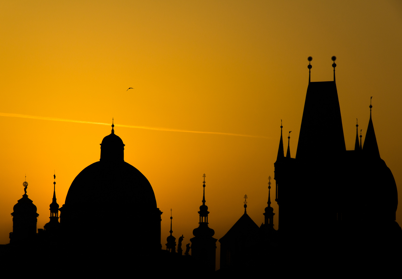 Blick von der Karlsbrücke früh 07:20