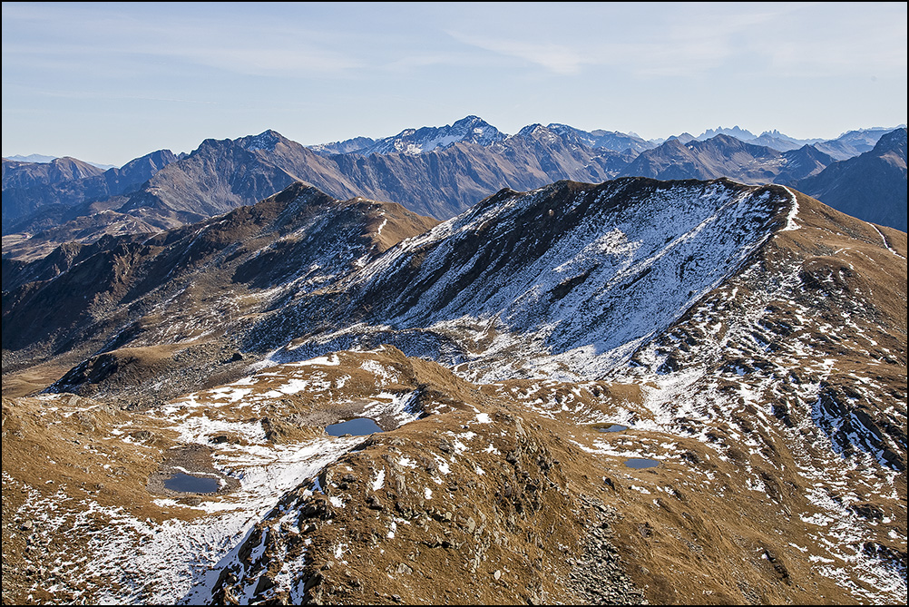 Blick von der kleinen Kreuzspitze Richtung Jaufenpaß