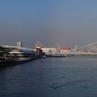 Blick von der Konrad Adenauer Brücke Richtung Norden. Mein erstes Panoramabild !