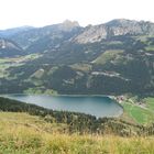 Blick von der Krinnenspitze auf den Haldensee im Tannheimer Tal
