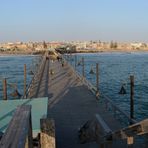 Blick von der Landungsbrücke Jetty auf Swakopmund