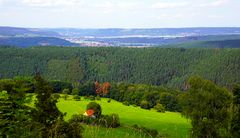 Blick von der Leuchtenburg auf Jena-Neulobeda