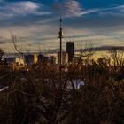 Blick von der Loggia auf die Skyline der Donaucity