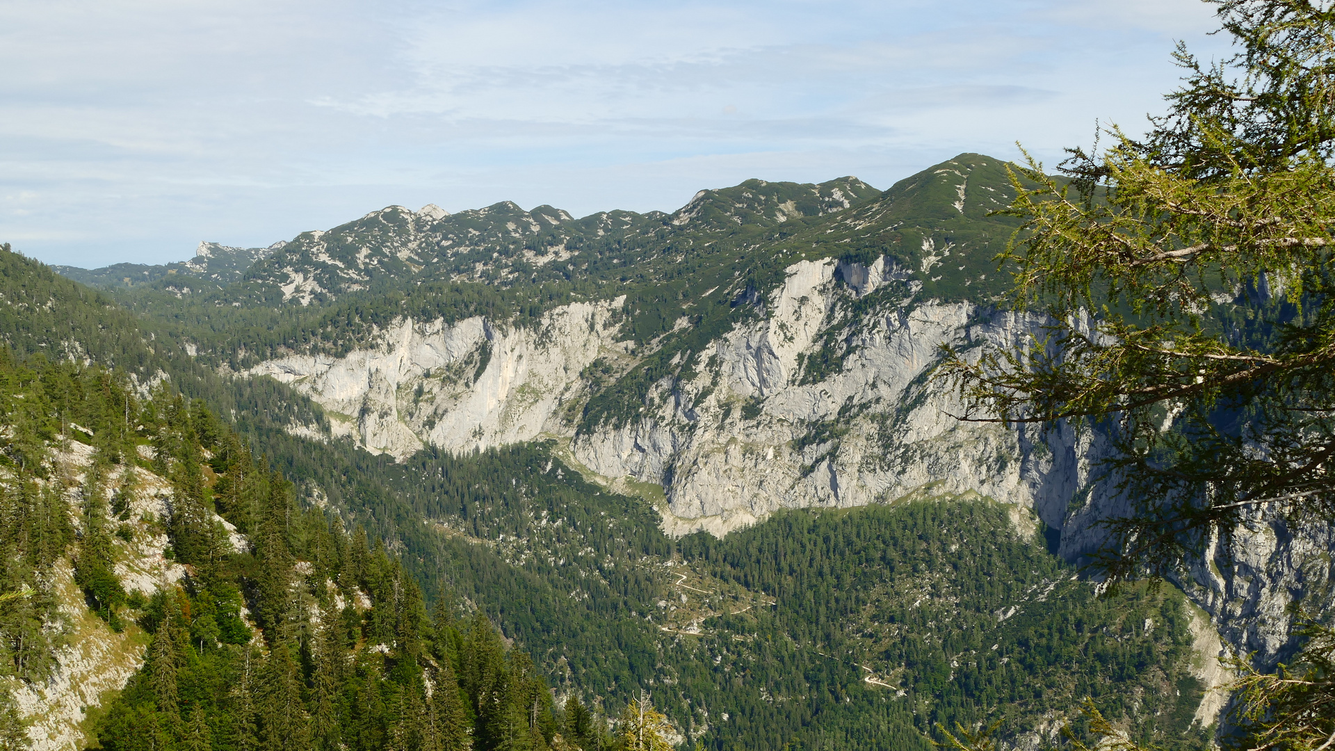 Blick von der Loseralm auf den Rundweg  zum Loser