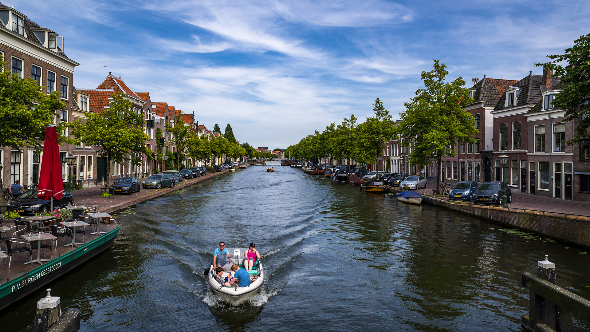 Blick von der Marebrug, Leiden