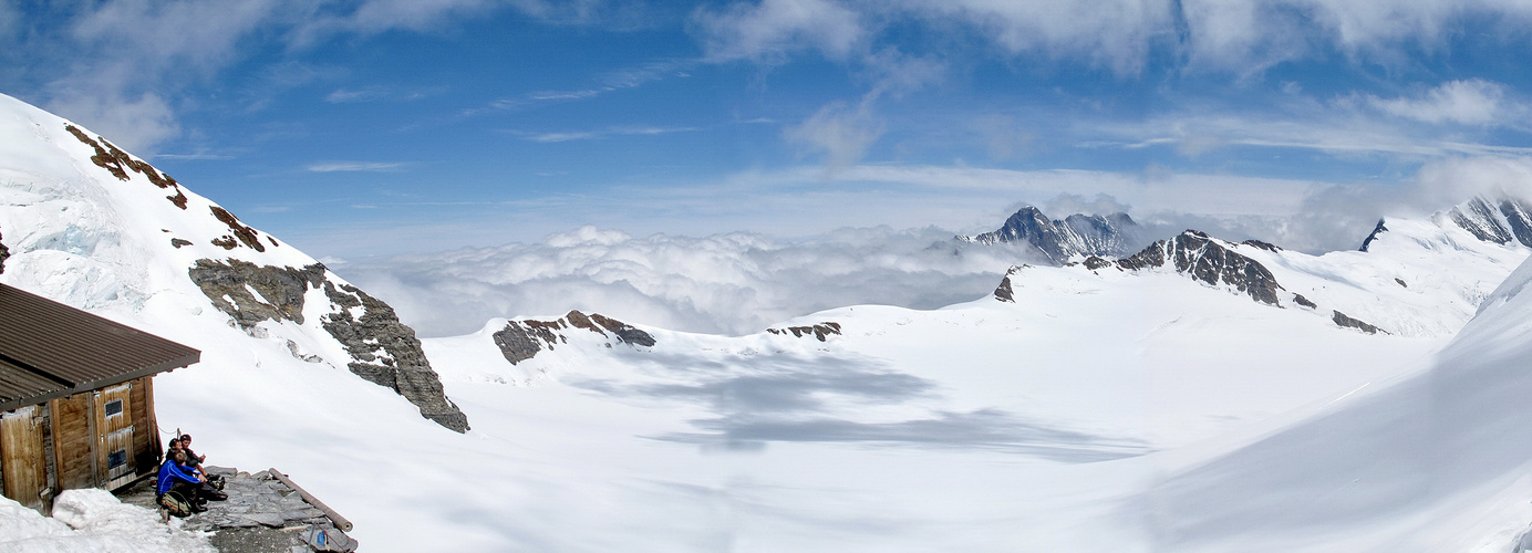 Blick von der Mönchsjochhütte