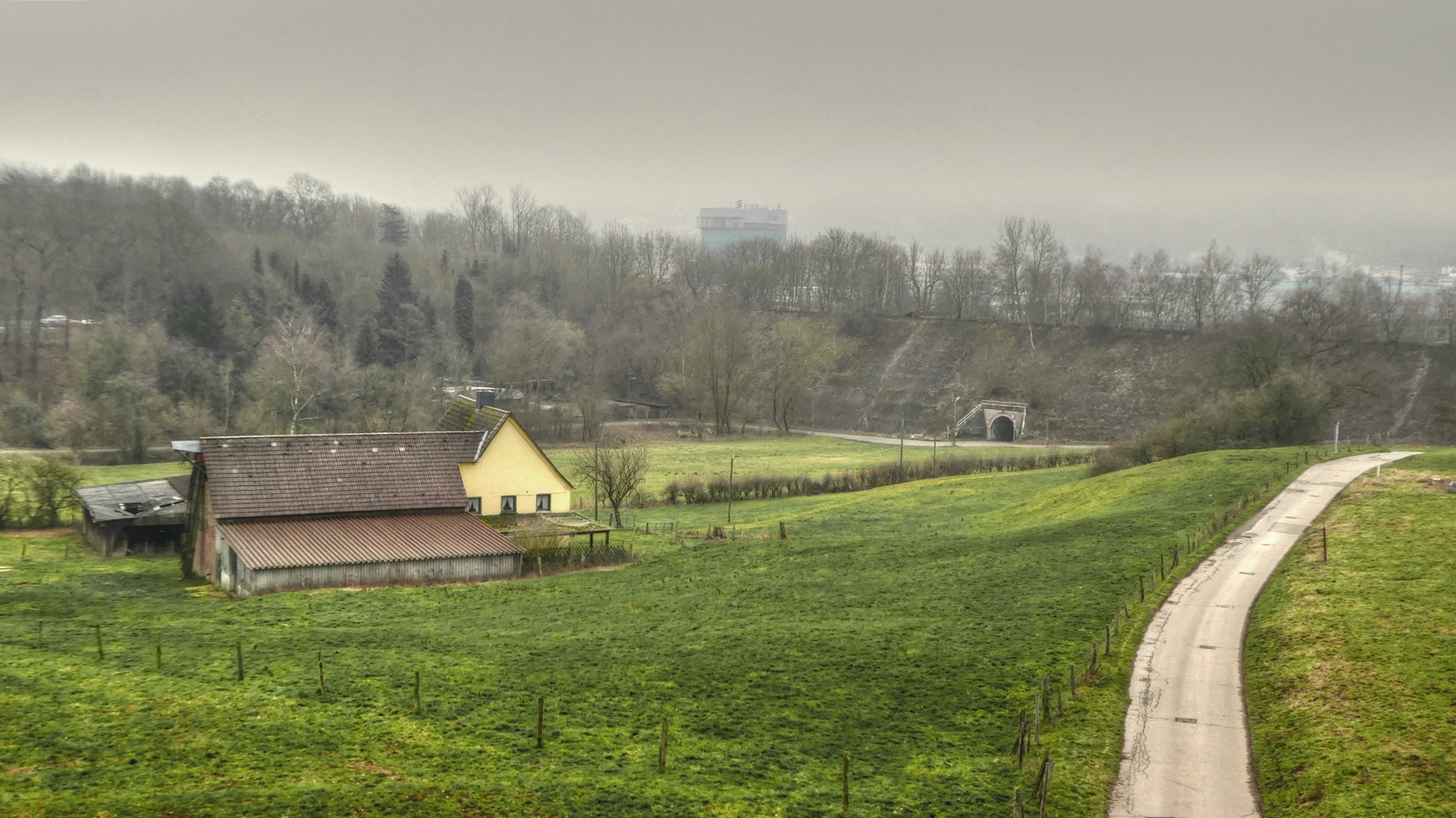 Blick von der Nordbahntrasse Wuppertal-Langerfeld