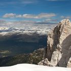 Blick von der Oberbachernspitze 2677 m auf den Einserkofel 2698 m. Der Einser...