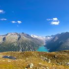 Blick von der Olpererhütte auf den Schlegeis Stausee 