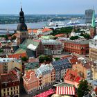 Blick von der Petrikirche auf die Altstadt von Riga