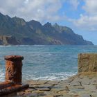 Blick von der Playa de la Roque de las Bodegas gen Anaga Gebirge