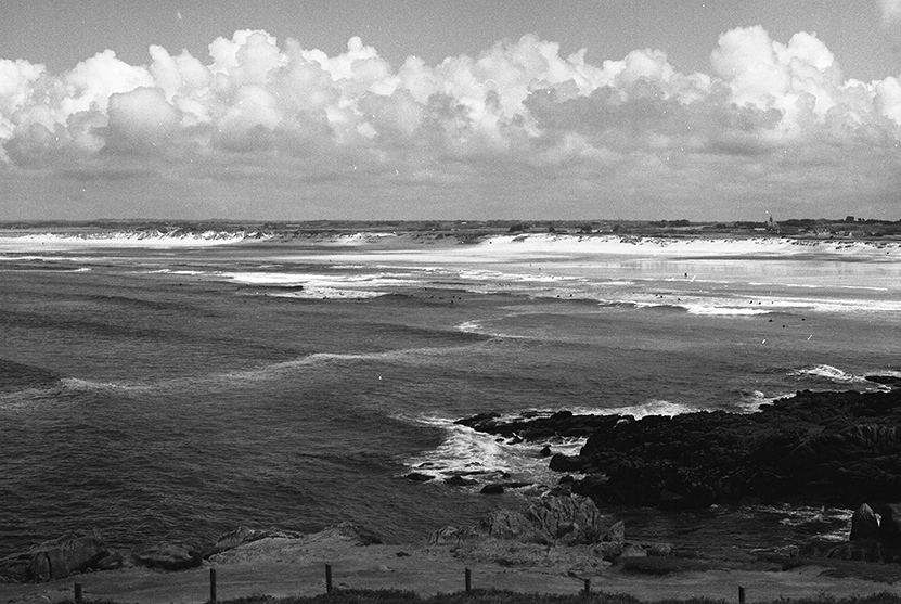 Blick von der Pointe de la Torche in Richtung Strand