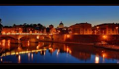 Blick von der Ponte Sant'Angelo.....