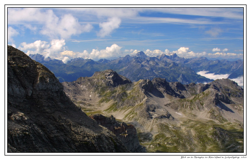 Blick von der Roten Wand im Lechquellgebirge