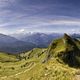 Blick von der Rotwand in den Alpen