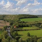 Blick von der Rudelsburg (180°-Panorama)