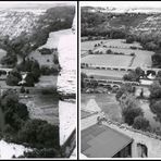 Blick von der Rudelsburg nach Saaleck, 40 Jahre Unterschied