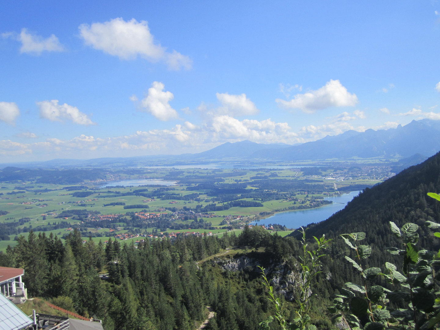 Blick von der Ruine Falkenstein in Richtung Füssen