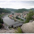 Blick von der Schäferwand über Decin