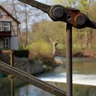 Blick von der Schaukelbrücke in Weimar/Goehtepark