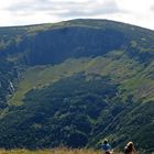 Blick von der Schneekoppe ins Böhmische