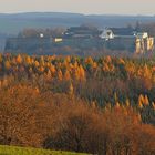 Blick von der Schönen Höhe zur Festung Königstein am Morgen ...