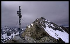 Blick von der Schöntalspitze zur Grubenwand, Stubaier Alpen