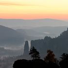 Blick von der Schrammsteinaussicht Richtung Bloßstock