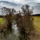 Blick von der "Siebenbogenbrücke" in Fürth auf die Rednitz