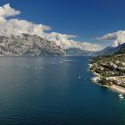 Blick von der Skaligerburg in Malcesine Richtung Torbole