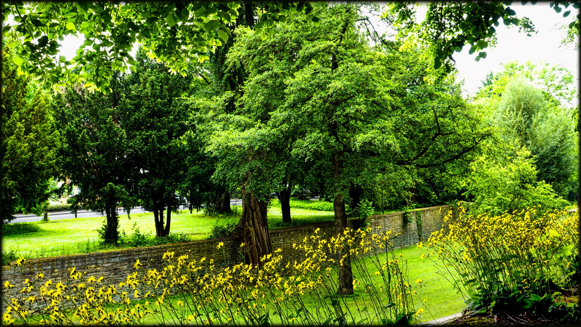 Blick von der Soester Wallmauer ...