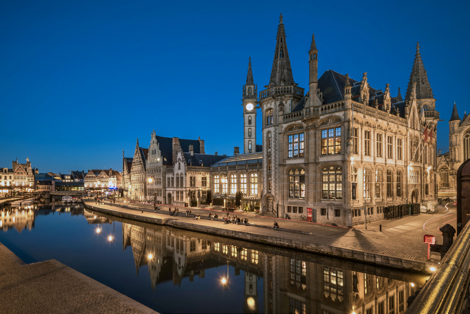 Blick von der St. Michael`s Bridge in Gent