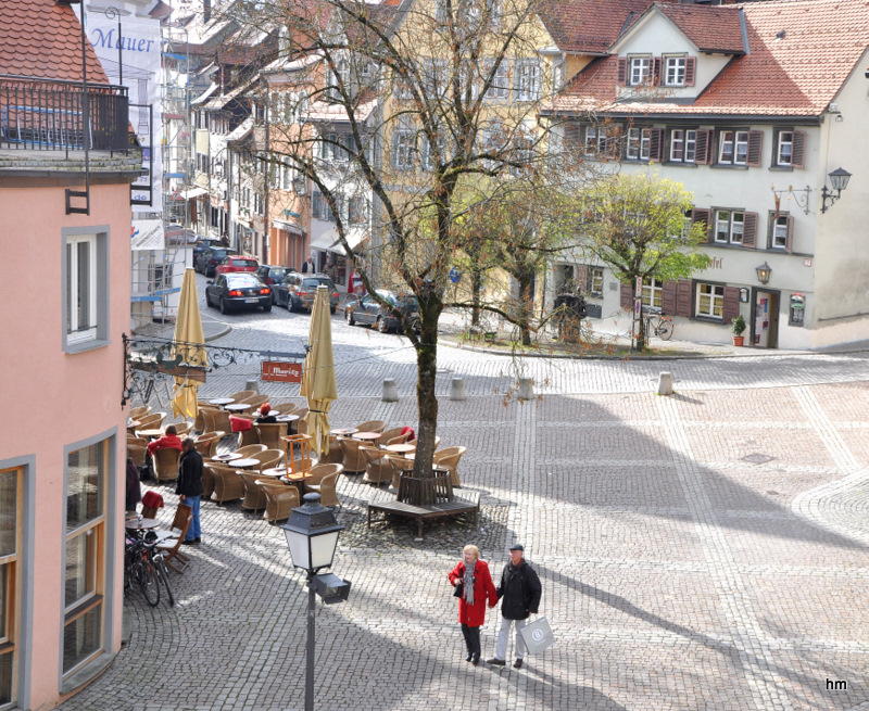 Blick von der Stadtmauer - Herbstende in Wangen / Allgäu