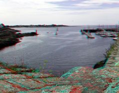 Blick von der Stadtmauer über die Hafeneinfahrt von Concarneau