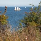 Blick von der Steilküste bei Stohl auf´s Meer