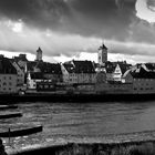 Blick von der Steinernen Brücke in Regensburg